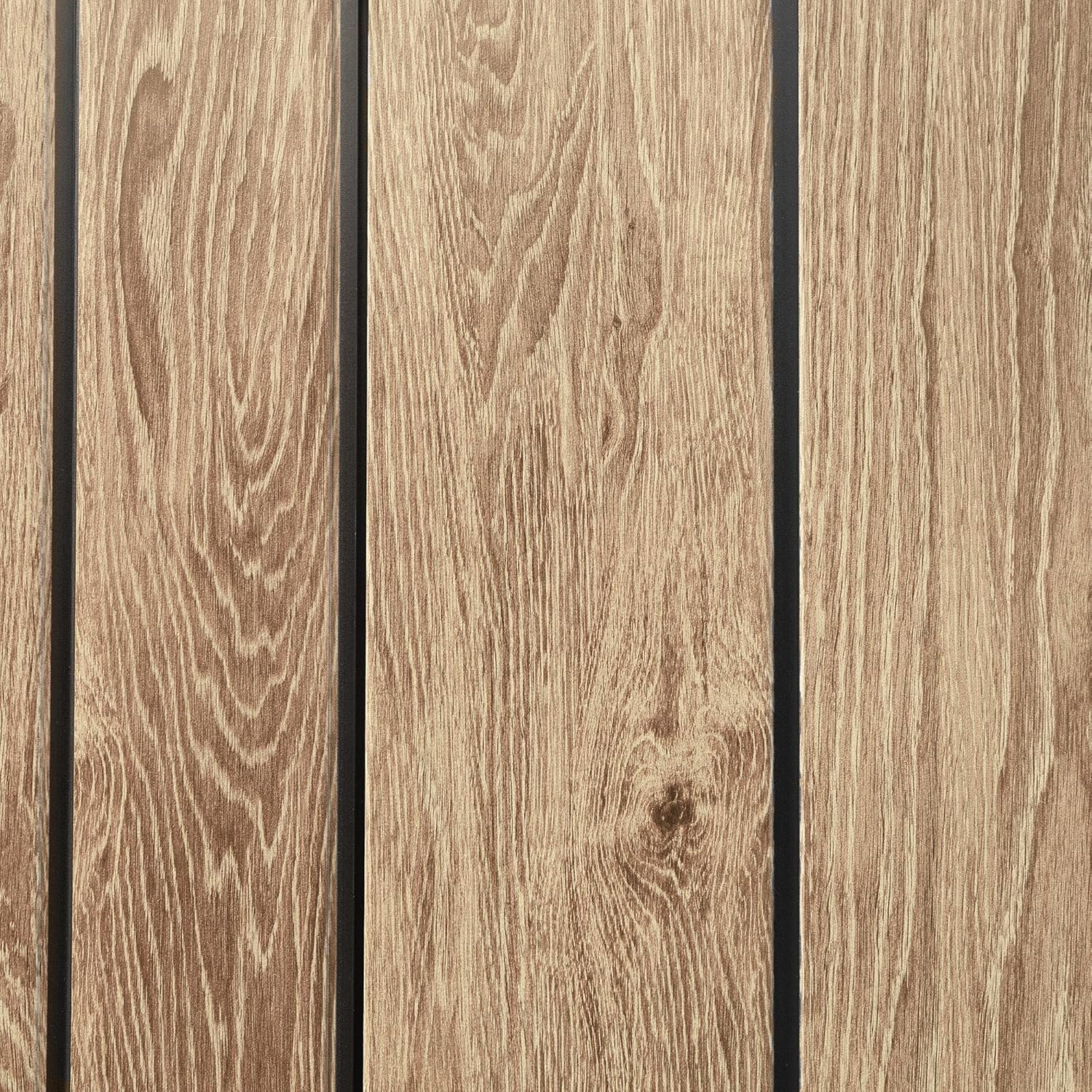 Hoggar Abri de jardin en résine 2,70 m² Oak O30 - Sol inclus - Fenêtre latérale - Effet bois premium - Protection UV et imperméable - Fermeture par goupille - Ventilations - Porte battante