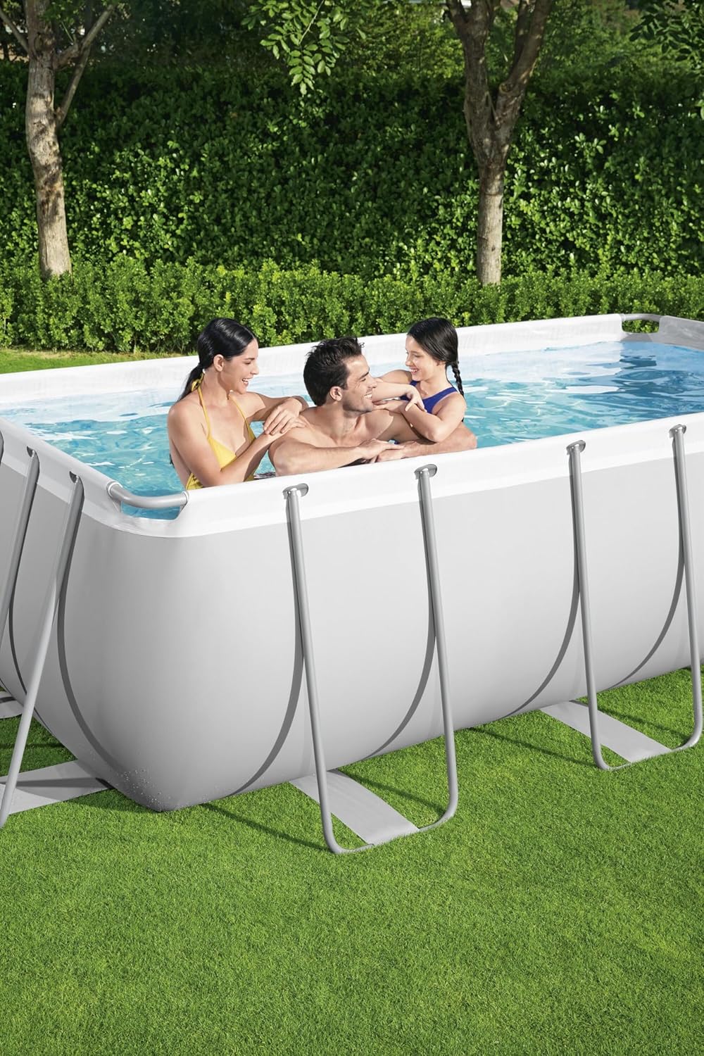 Bestway - Power Steel rectangulaire - 404x201x100 cm - piscine tubulaire 56442