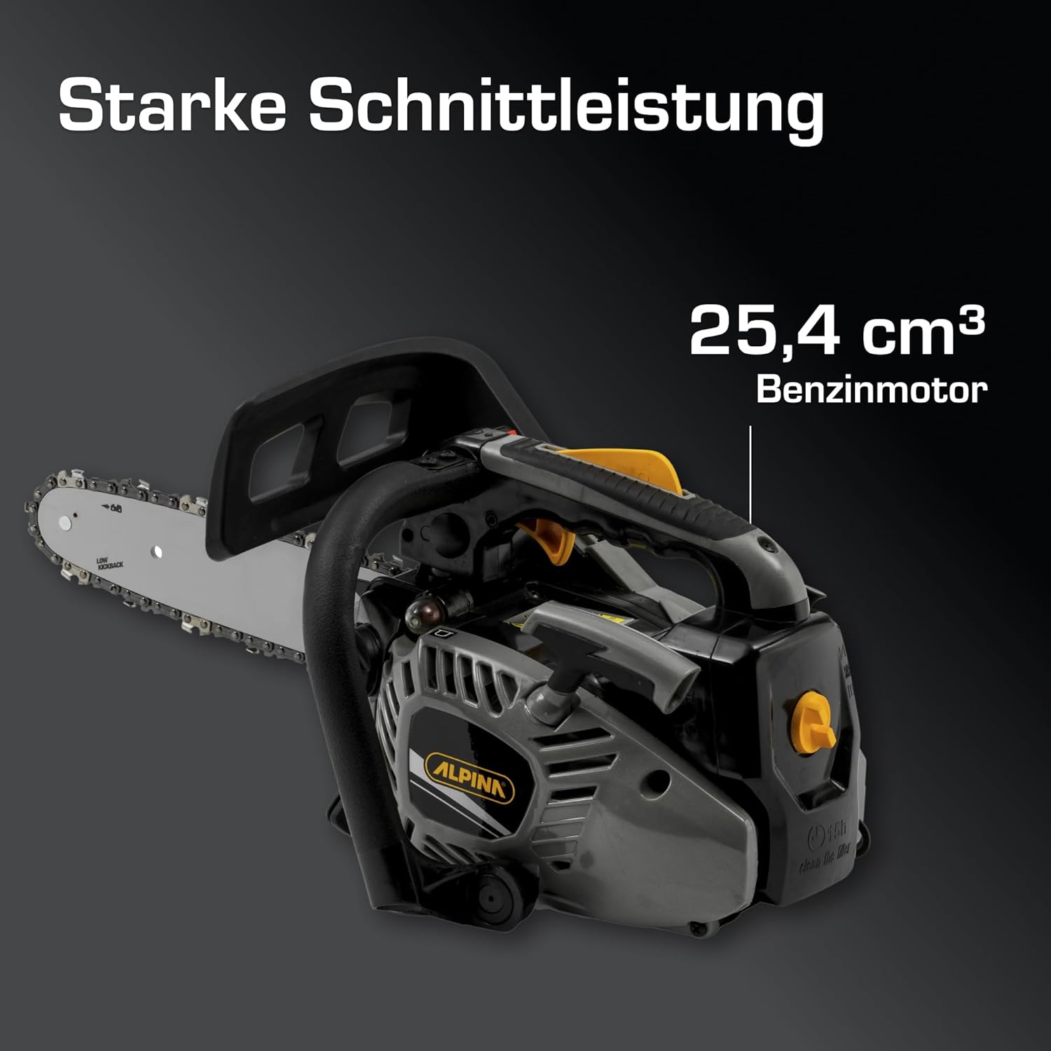 Alpina - APR 25 - guide 25 cm - moteur 25,4 cc, 900 W, chaîne 21 m/s
