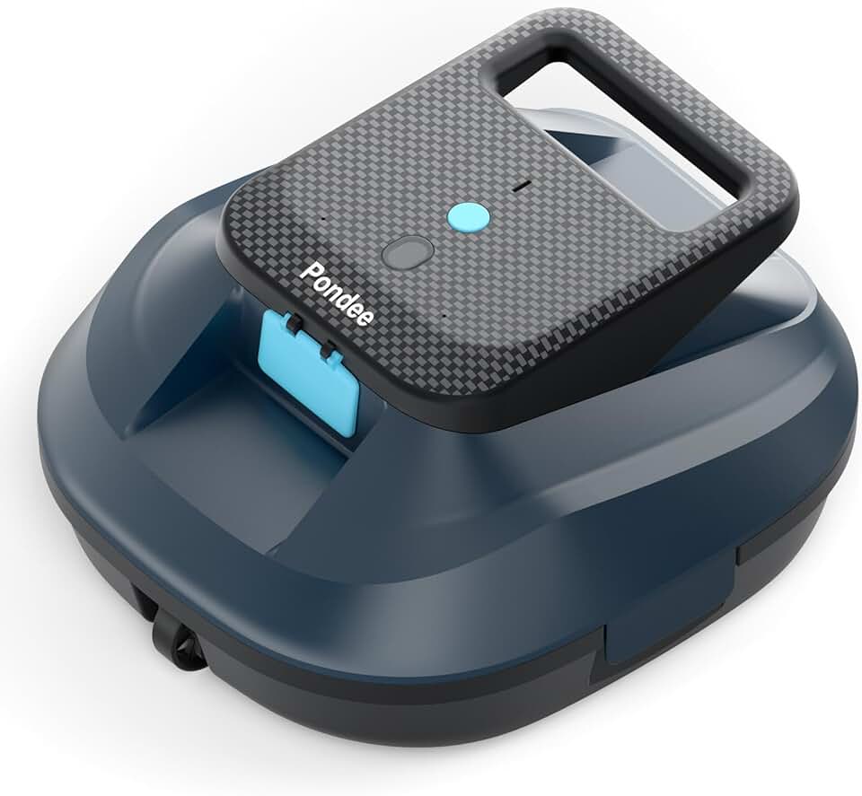 (2026 Nouveau) Pondee X2 Robot Piscine sans Fil avec 200 Min Autonomie, Aspirateur Piscine Hors Sol Stationnement Automatique, Recharge Rapide 3.3 h, pour Piscines Hors-Sol et Enterrées jusqu'à 120 m²