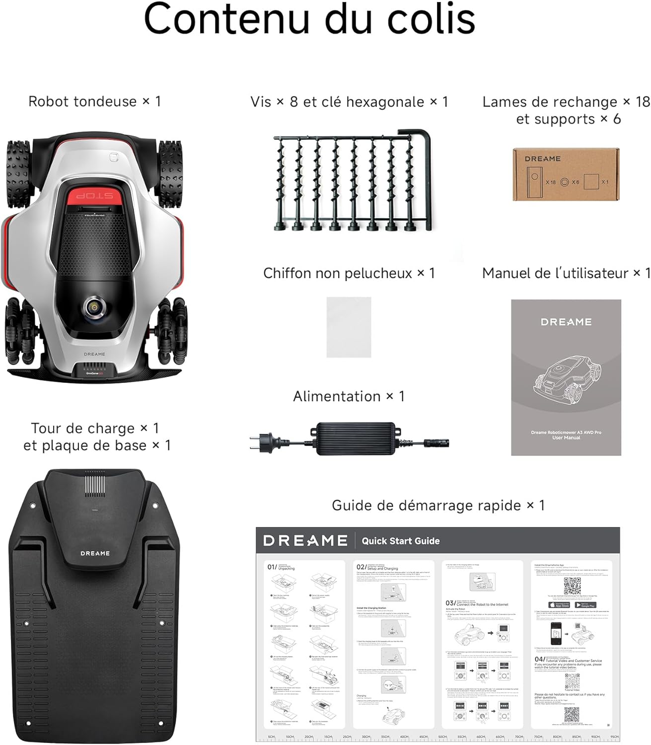 Dreame - A3 AWD Pro - 5000 m² - AWD, LiDAR 3D, IA Vision, EdgeMaster A3AWDPro5000