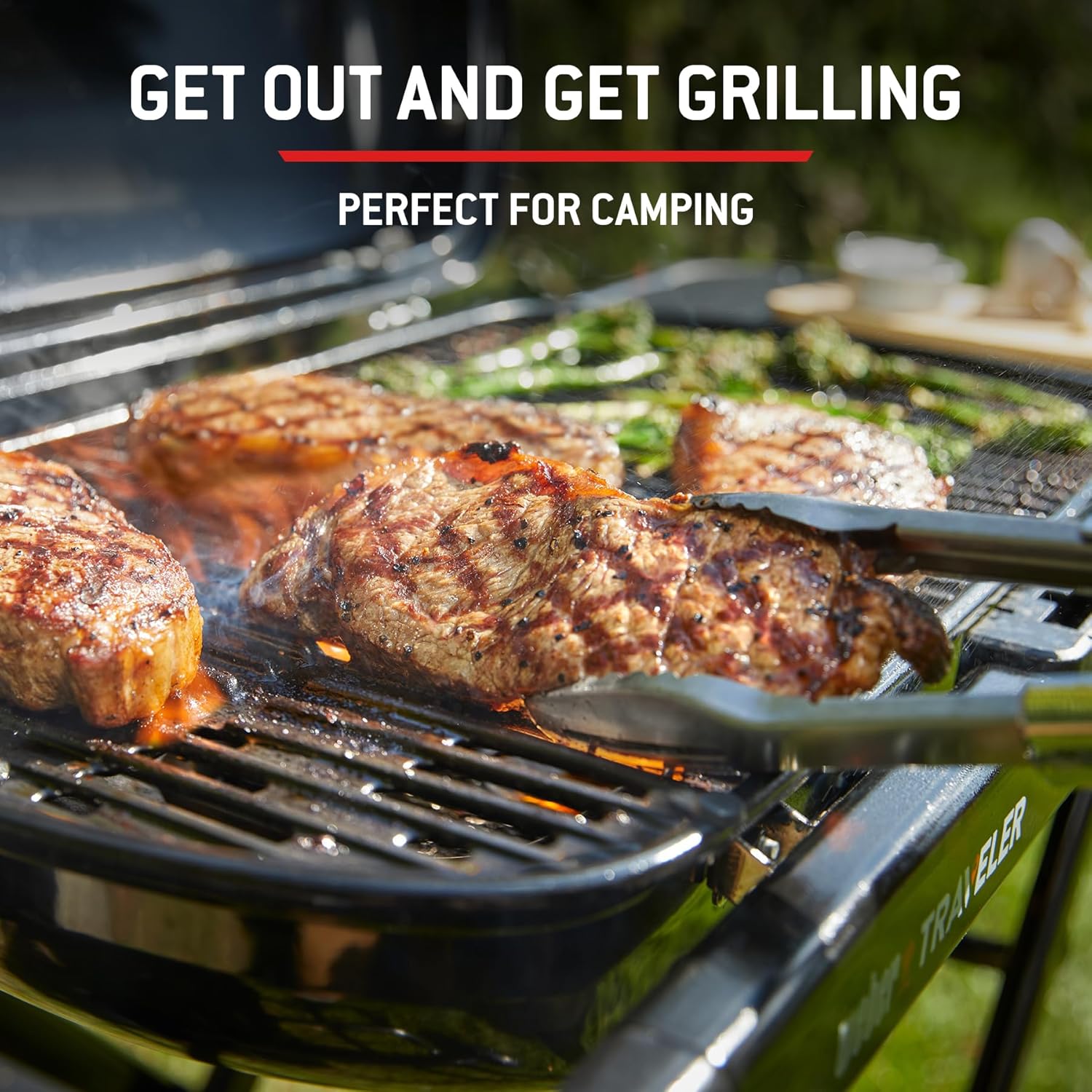 Weber - Traveler - 111 cm - barbecue pliable portable, 2065 cm², 1 brûleur