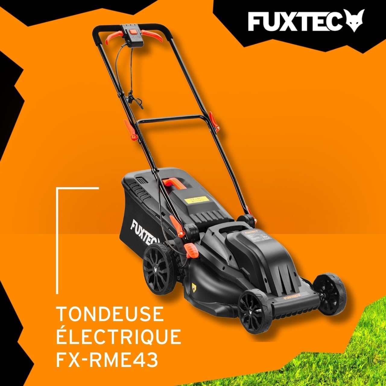 FUXTEC - tondeuse poussée série RME - 43cm, 1200W, bac 45L, FX-RME43