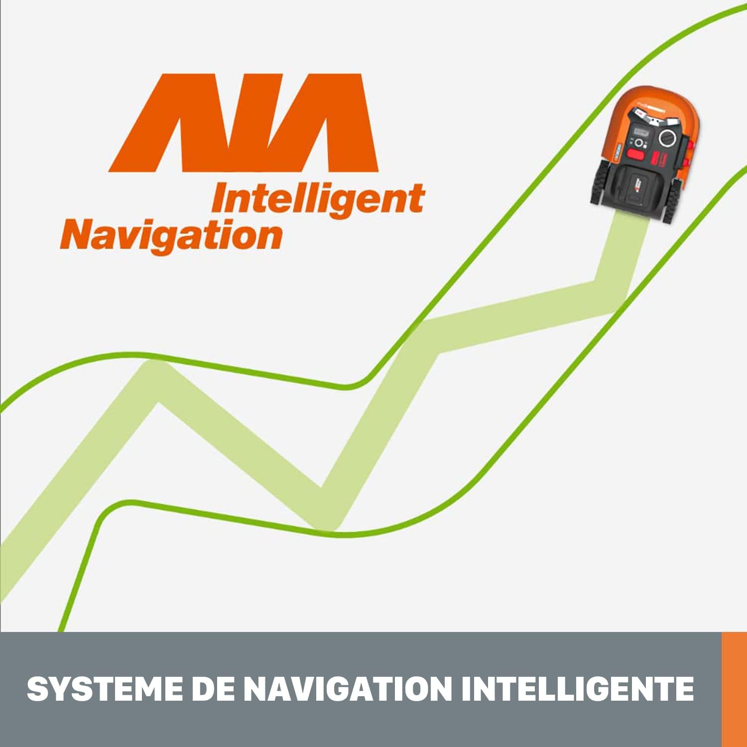 WORX - Landroid Plus Série - 800 m², pente 35 %, coupe, WR148E