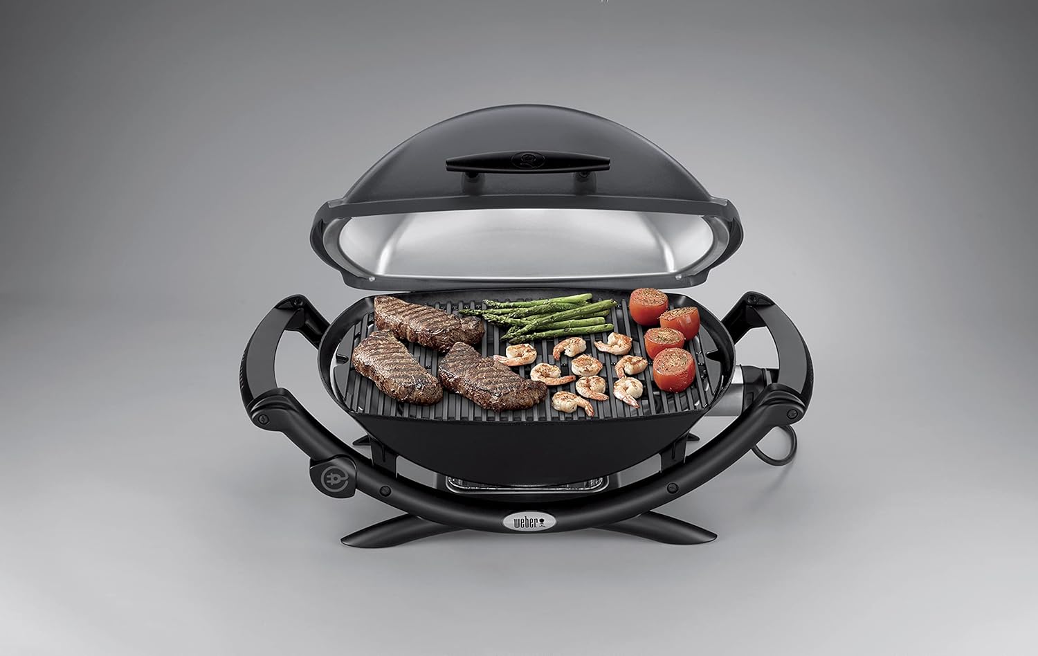 Weber - Q2400 série - 54x39 cm - grille fonte, support, tablettes, 55020053