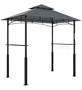 Outsunny Tonnelle de Barbecue à Deux Niveaux, auvent de réception pour Jardin, avec lumière LED, ...