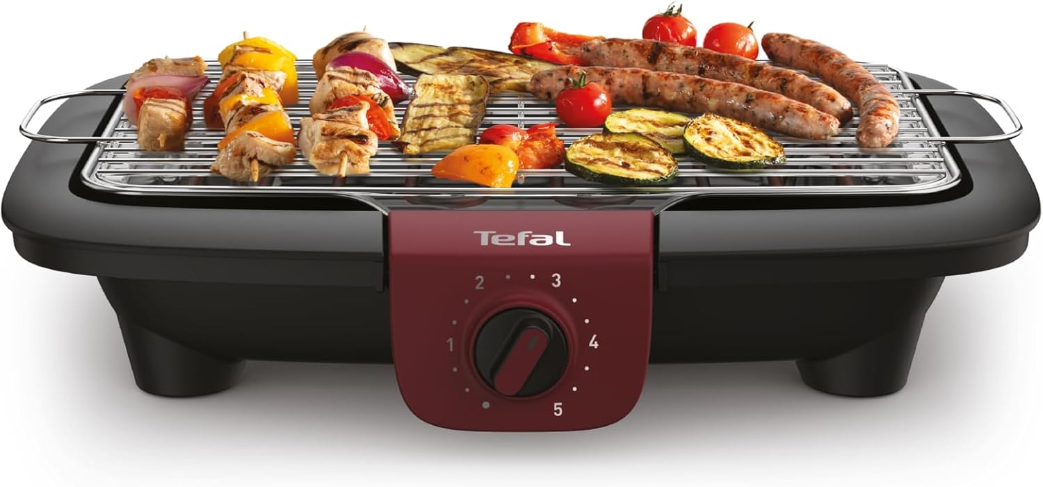 Tefal - EasyGrill Adjust - grande surface, inox, temp. réglable - BG90E514