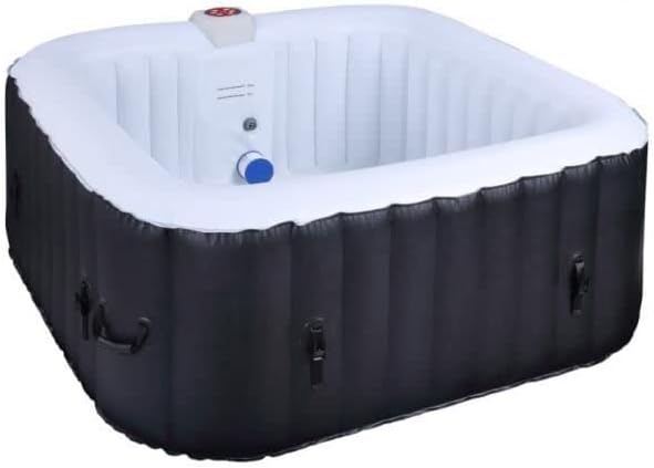 SUNSPA - Spa gonflable carré - 155 x 65 cm - 4 personnes, laminé