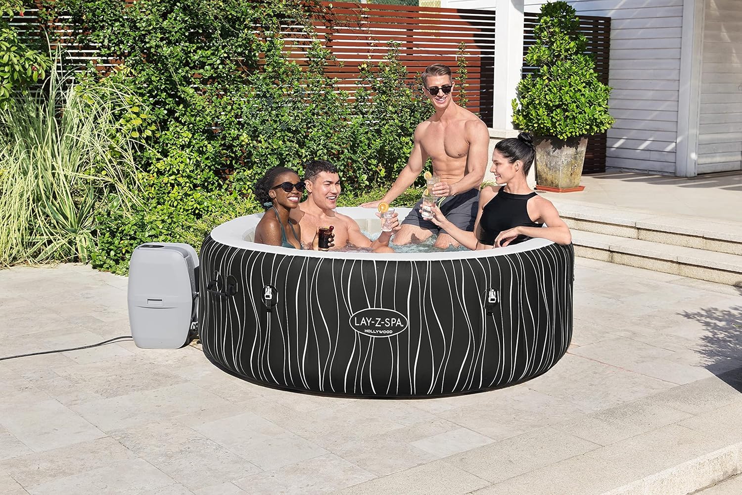 Bestway - LAY-Z-SPA Hollywood - 196x66cm - 4-6 personnes, Airjet
