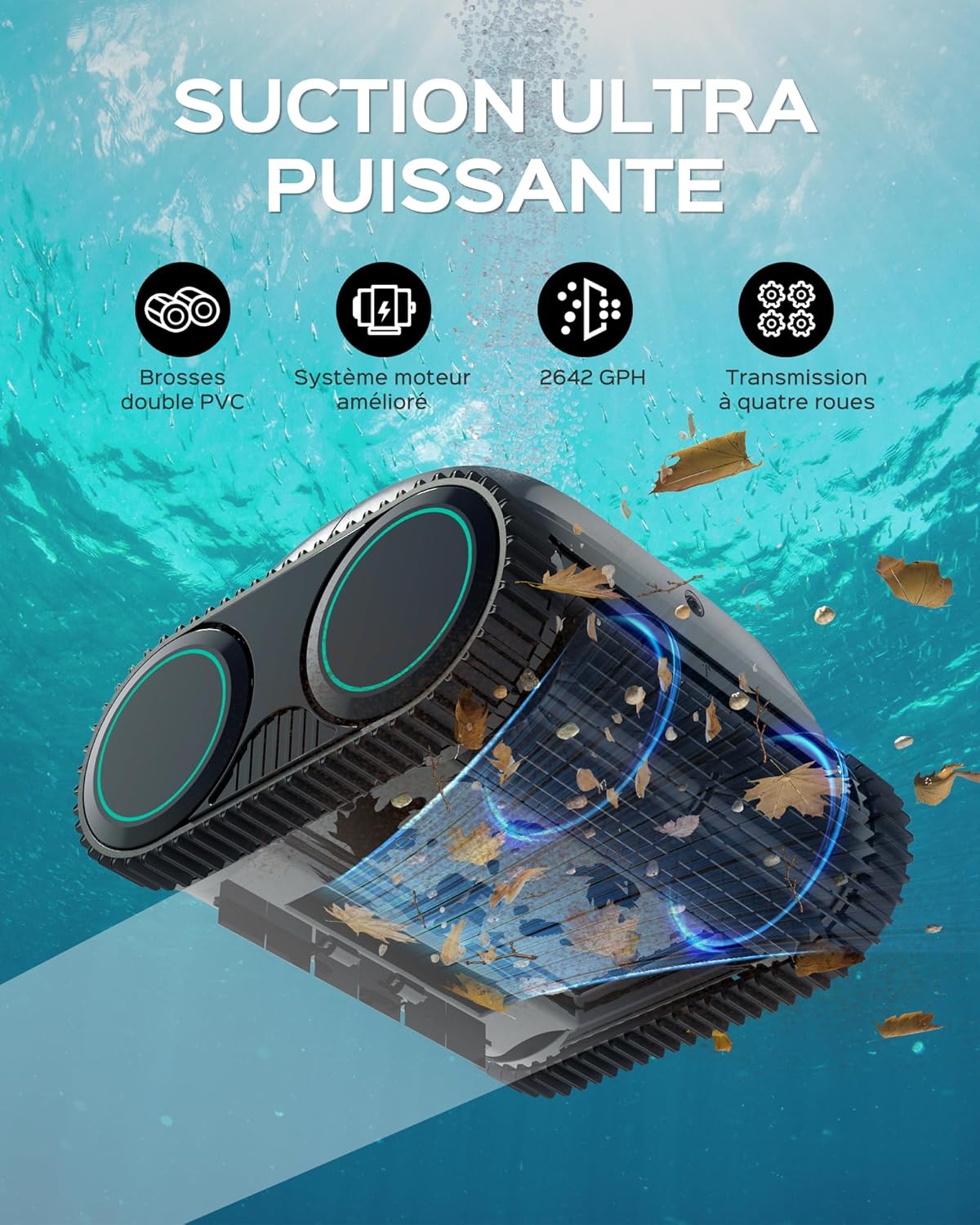 WYBOT - C1-Plus série pool robot - 160min/160m² - navigation intelligente