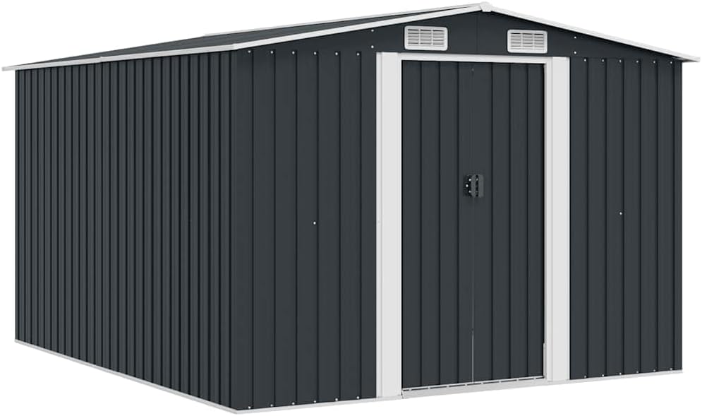 vidaXL - Abri de jardin métal 257x298x178cm anthracite, cabane à outils