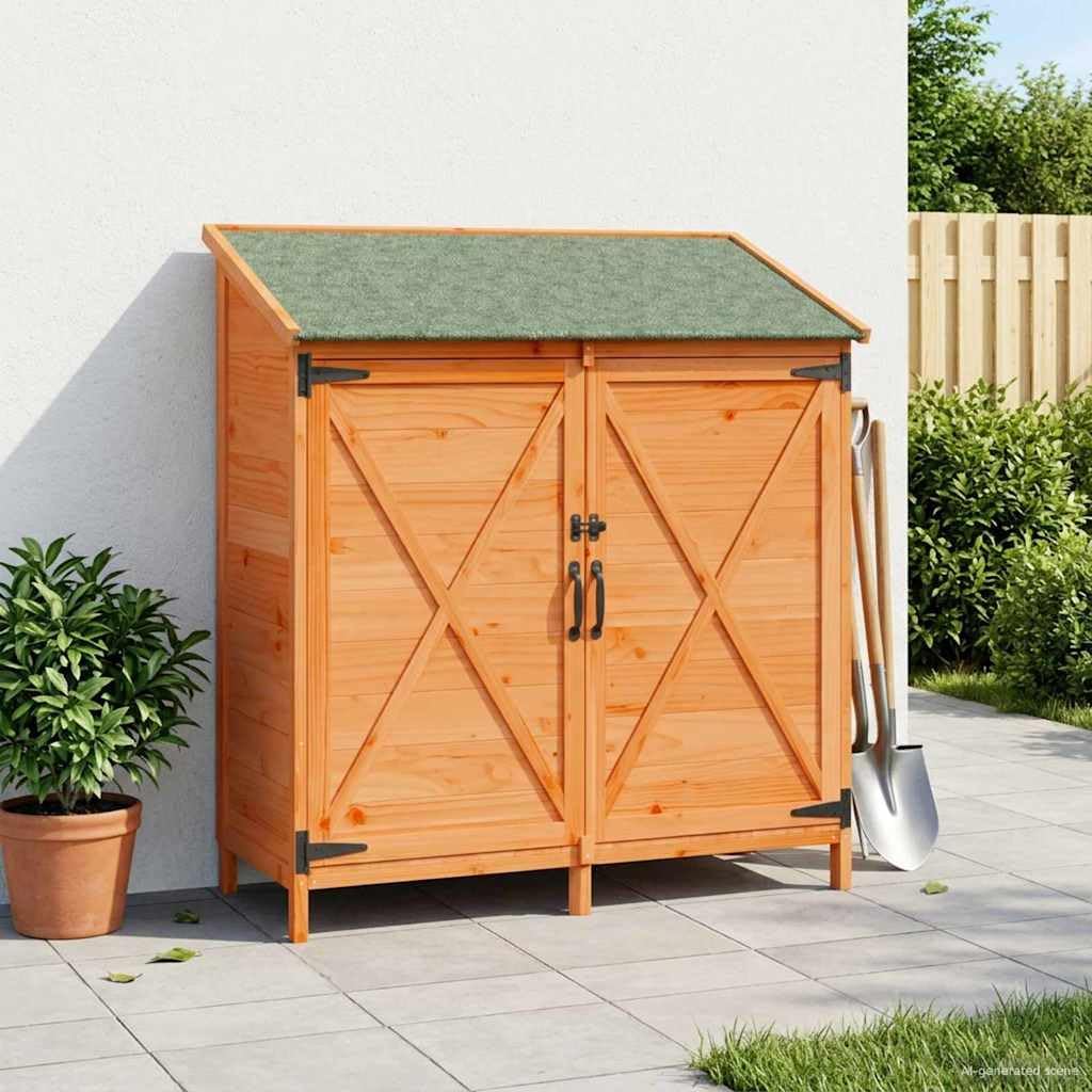 vidaXL - Abri de jardin bois, 106x56x113,5 cm, rangement spacieux, résistant intempéries