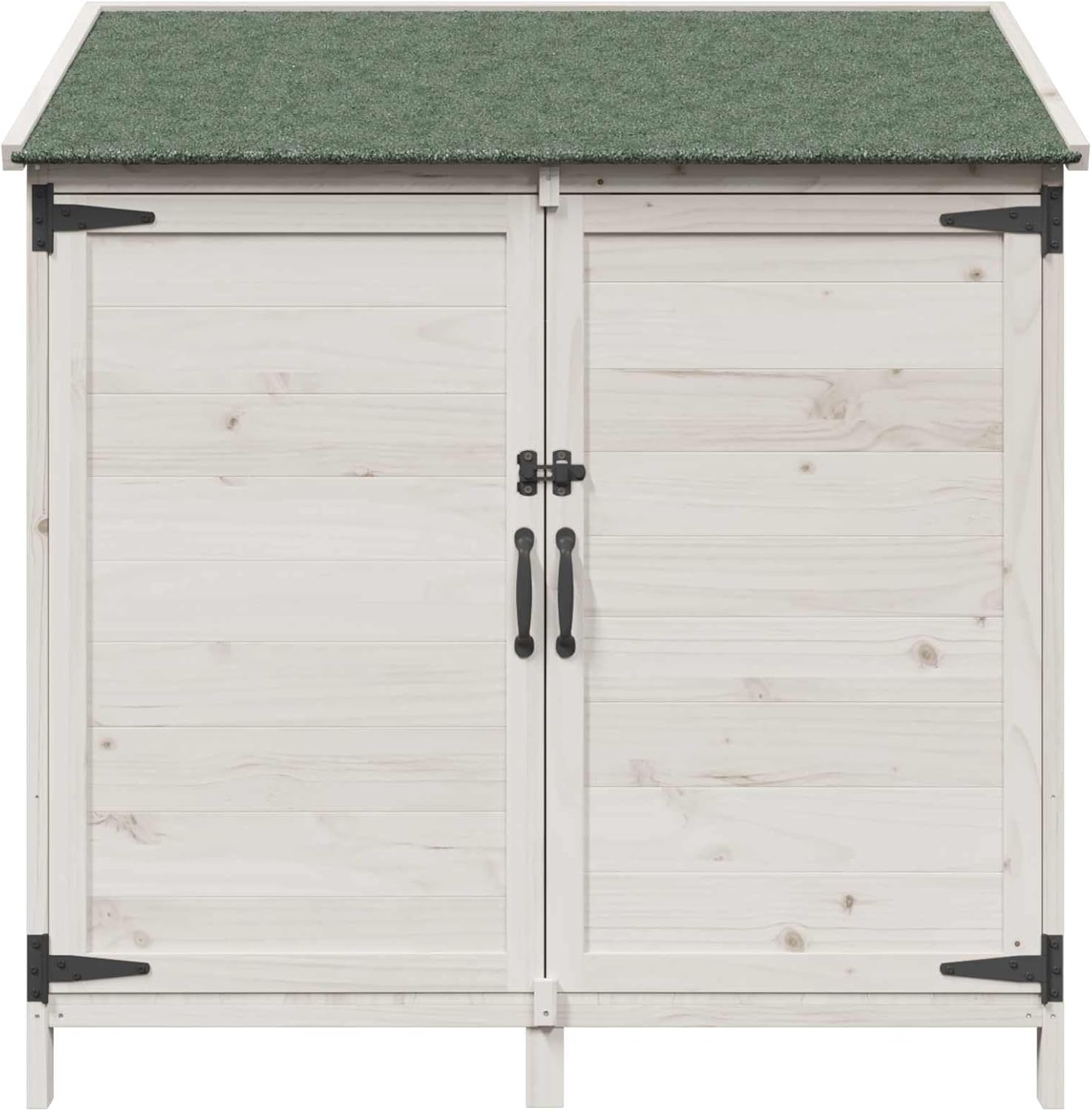 vidaXL - abri de jardin blanc, 106,5x56x113,5 cm, bois ingénierie, étanche