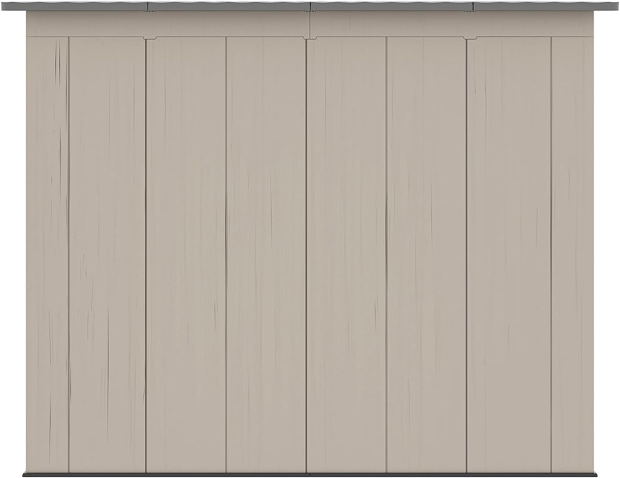 Vente-unique - Abri de jardin résine 6,5m², plancher, beige/gris, ép. 22mm, ANTEVA