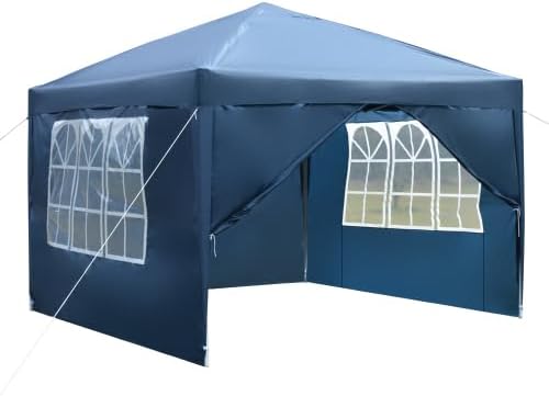 Bonnlo - tonnelle pliante série 3x3m imperméable, 4 parois, bleu royal
