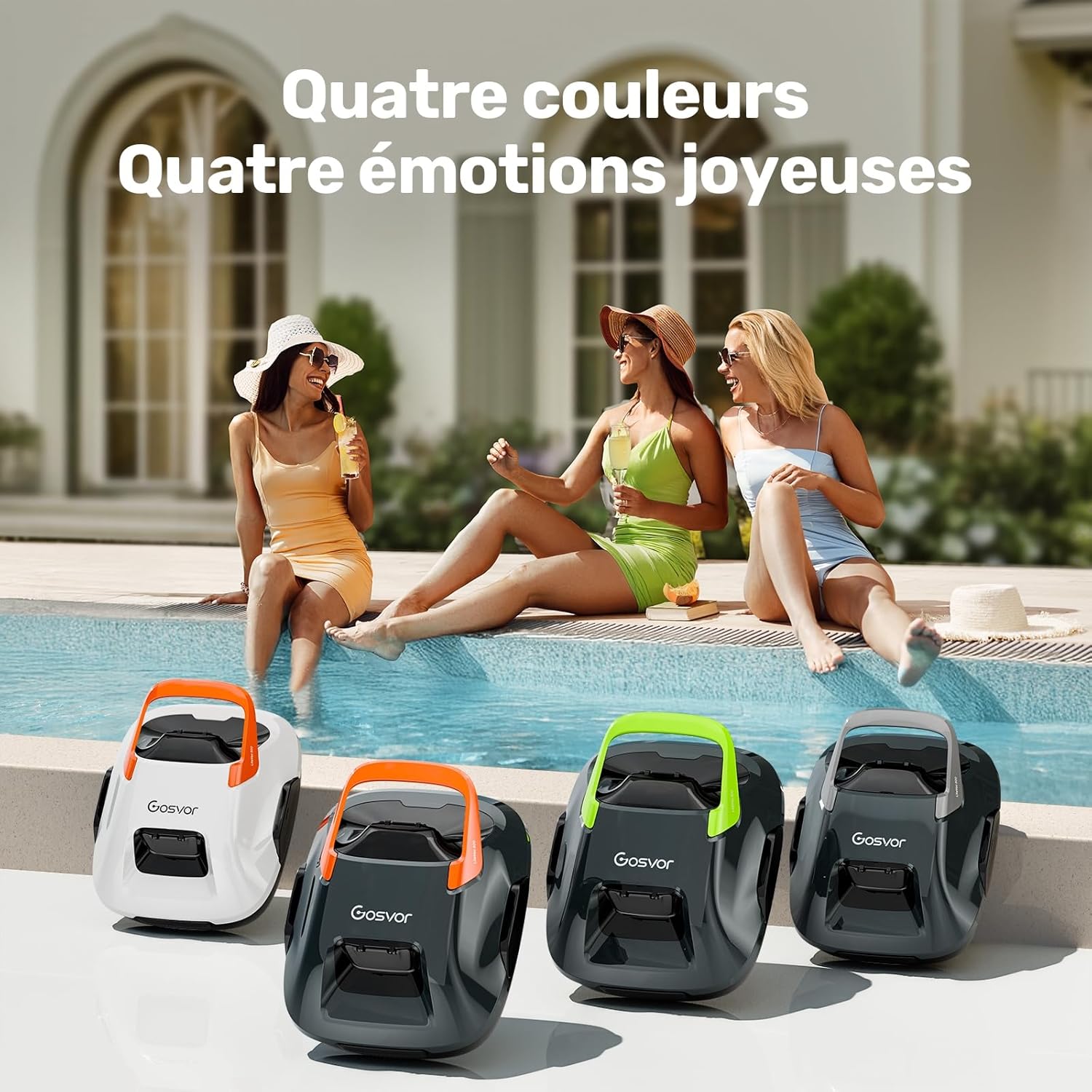 Gosvor - Robot piscine hors-sol série - filtre intégré, autonomie 90min