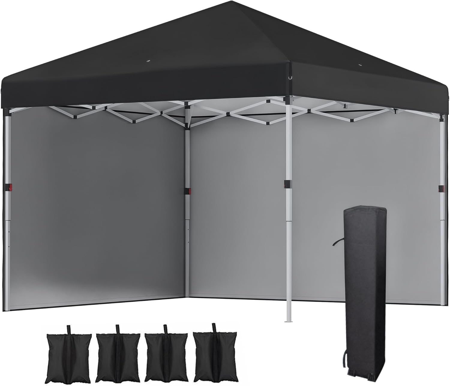 Outsunny - tonnelle pop-up réglable - 297x297x288 cm - UV 30+ 2 parois