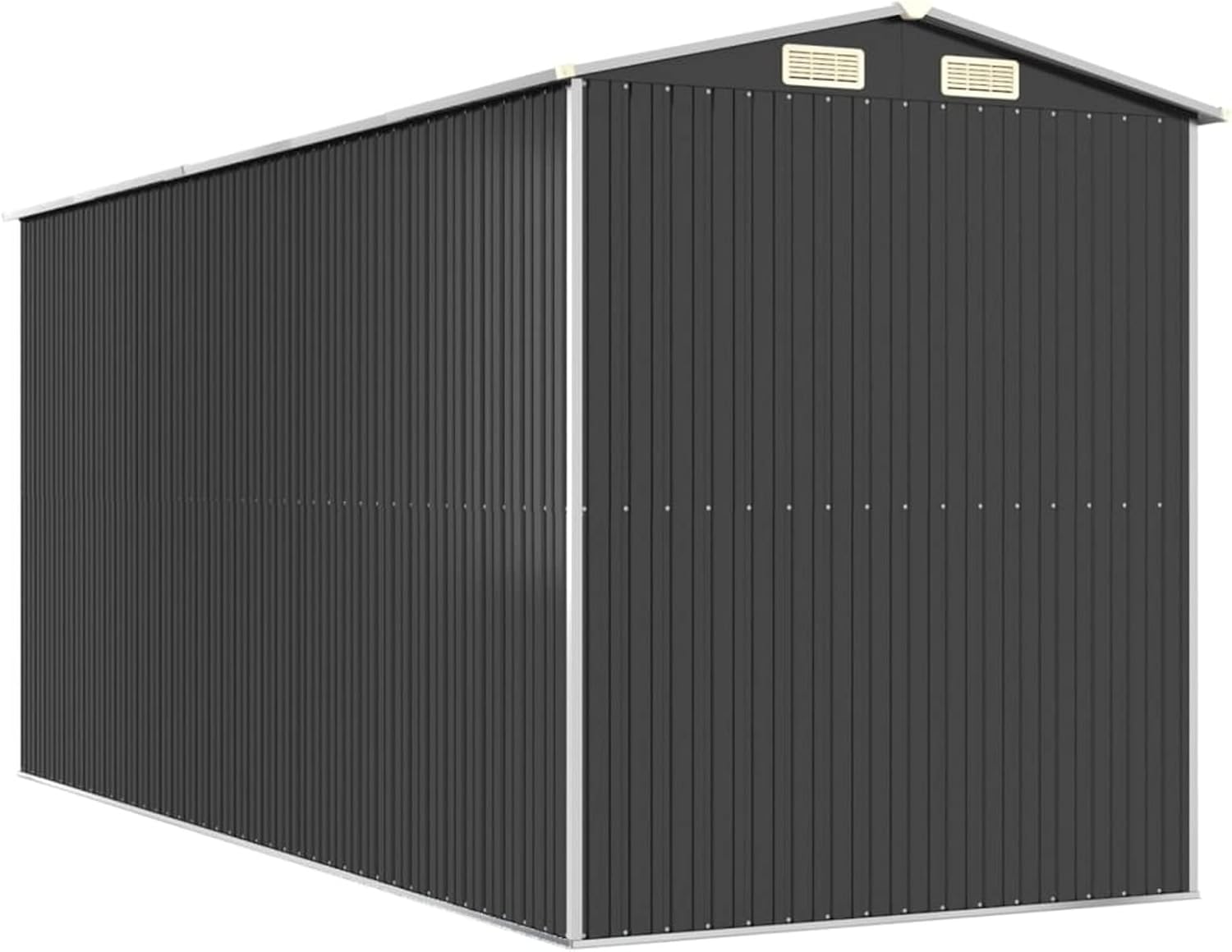 Homgoday - Grand Abri de Jardin Metal Gris Anthracite - Spacieux, Ventilation
