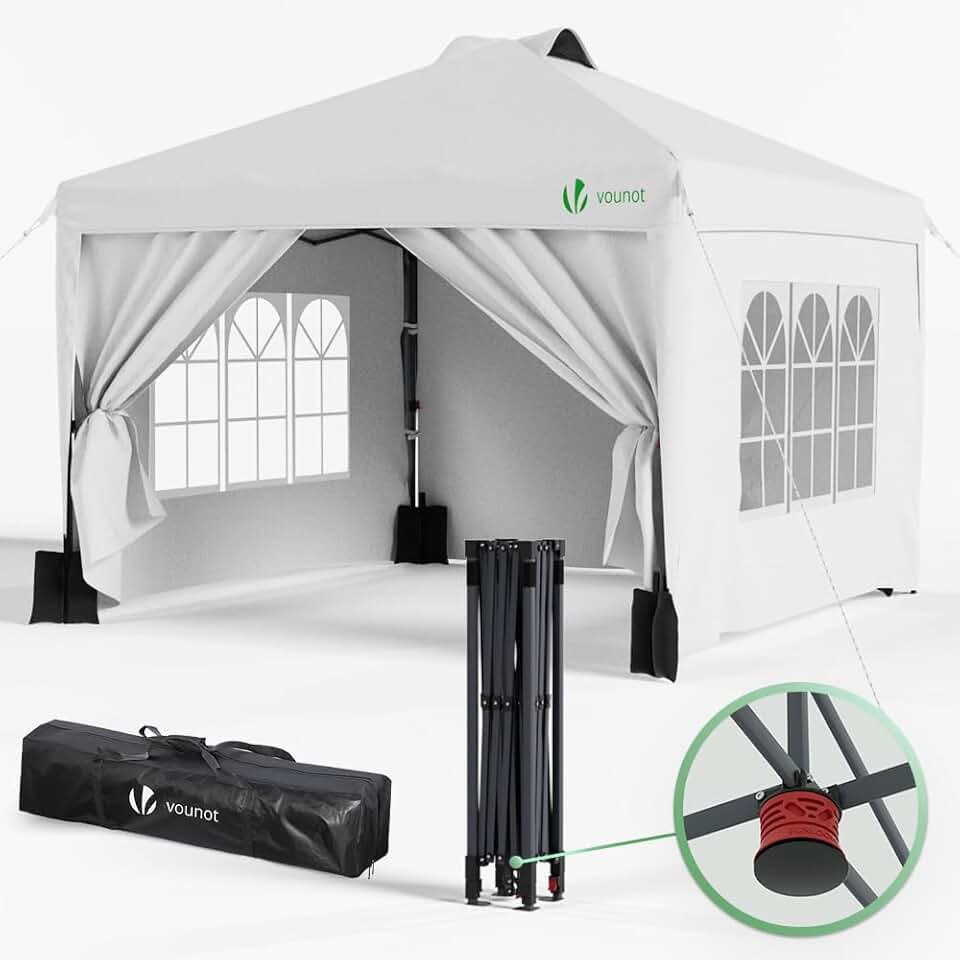 VOUNOT - Tonnelle Pop Up 3x3m Imperméable UV Sac transport facile