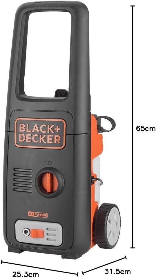 Black+Decker - nettoyeur haute pression - compact - 1500 W, 120 bar, 390 l/h - BXPW1500PE