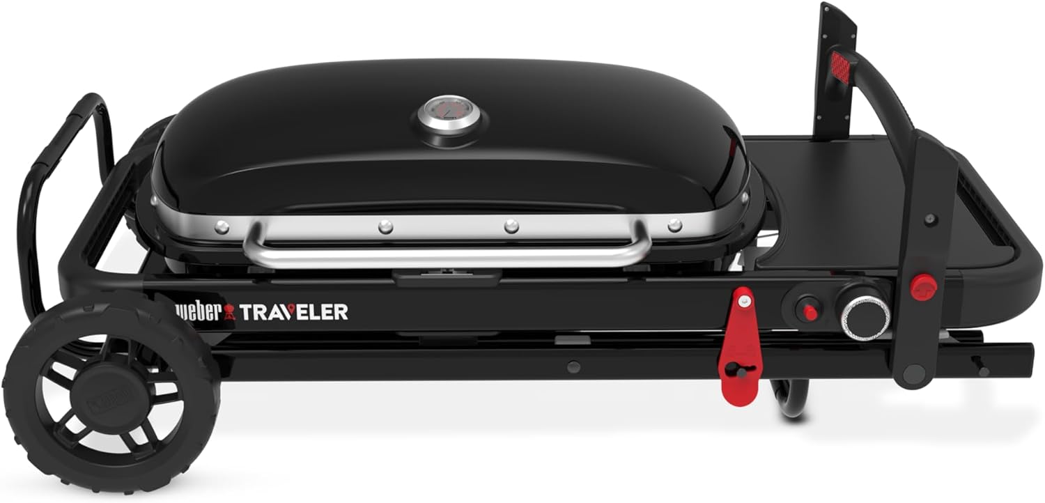 Weber - Traveler - 111 cm - barbecue pliable portable, 2065 cm², 1 brûleur