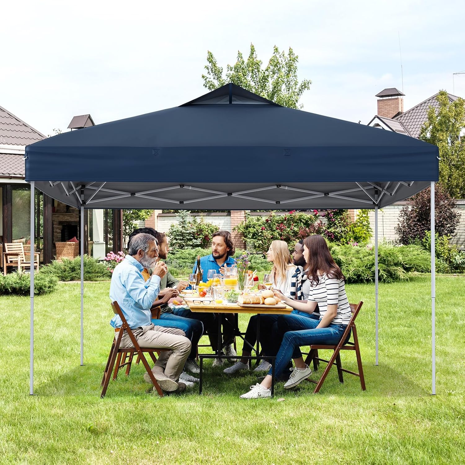 GOPLUS - Tonnelle pliante 3x3m, toit ventilé, sac et accessoires, protection solaire