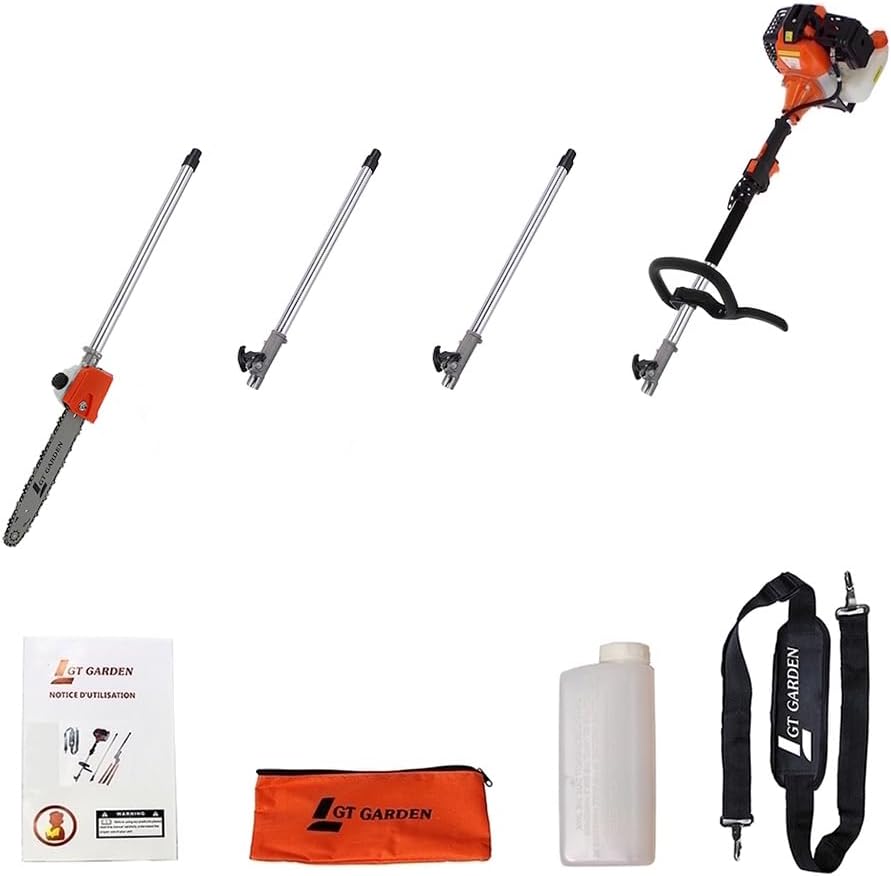 GT GARDEN - élagueuse thermique sur perche - 4,15 m - 52 cm³, 3 CV