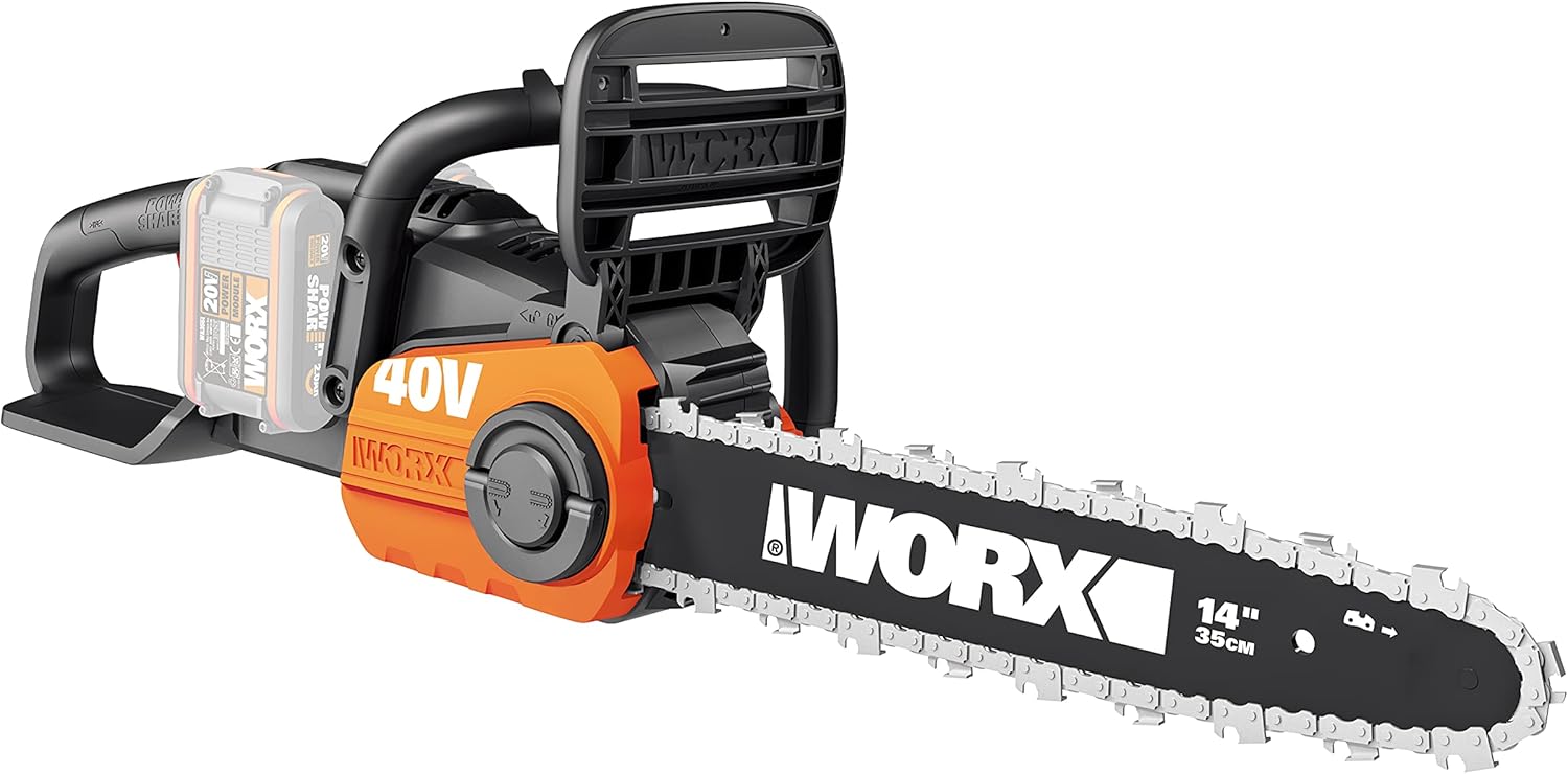 WORX - tronçonneuse sans fil 40V, 35cm, 8m/s, légère WG384E