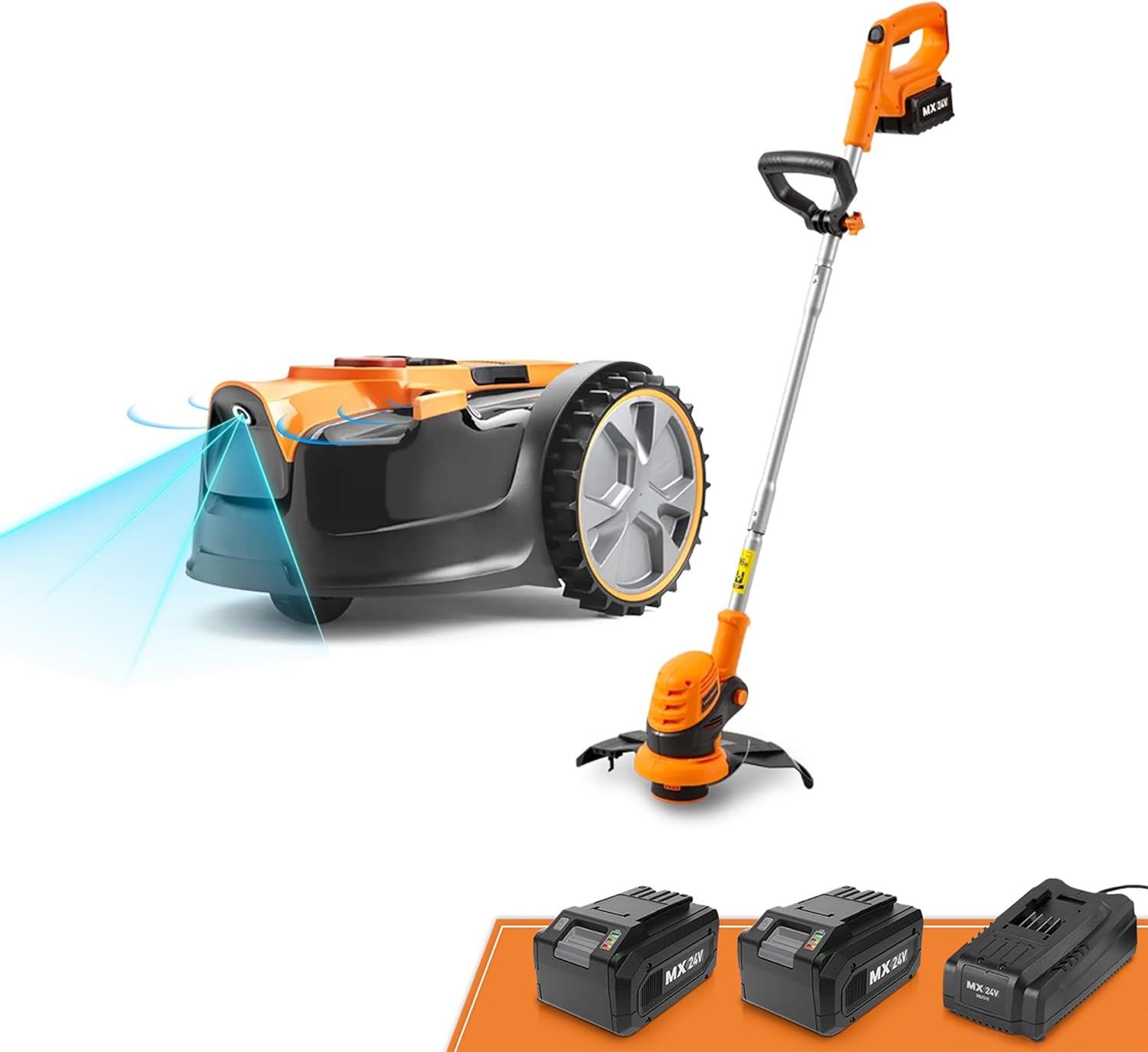 Lawnmaster - OcuMow 16 série - 250m² - tondeuse robot, obstacle, 2 batteries - VBRM16 Combo