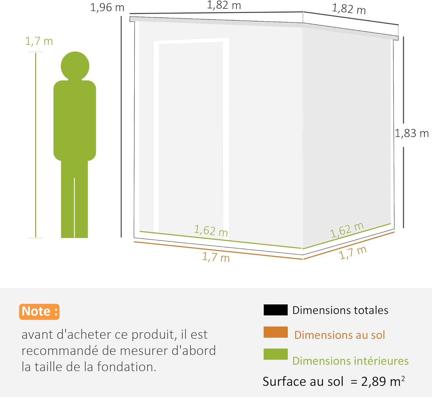 Outsunny - abri jardin résine, 3,3m², alu, plancher, fenêtres, 182x182x183cm