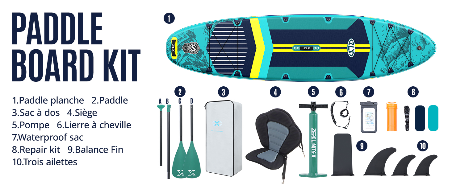 ZLX Planche de stand up paddle gonflable