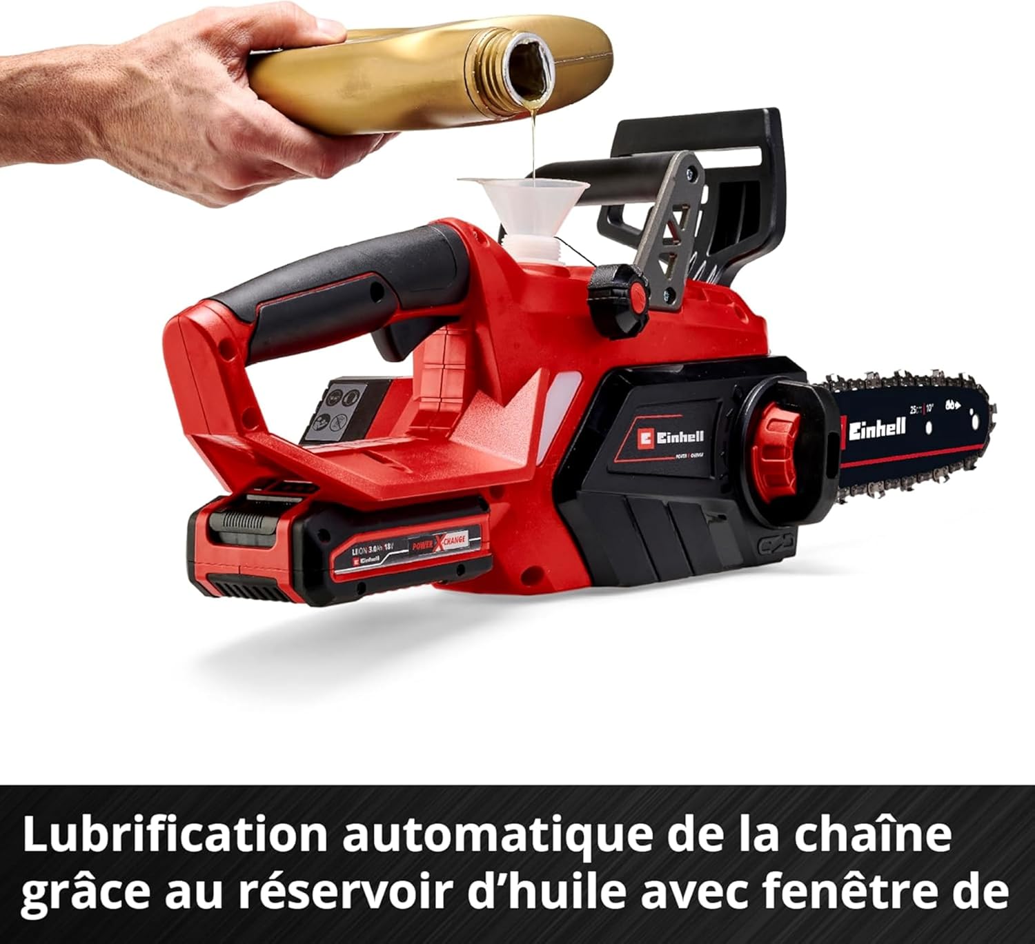 Einhell - tronçonneuse GE-LC 18/25 Li - 25 cm - sans fil, sans batterie, Power X-Change