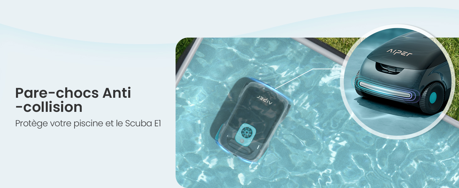 Le texte indique « Pare-chocs Anti -collision » et « Hingga 4x lebih tahan jatuh bebas ». Appareil avec pare-chocs anticollision affiché flottant dans l'eau, démontrant la technologie de durabilité de la protection contre les chutes.