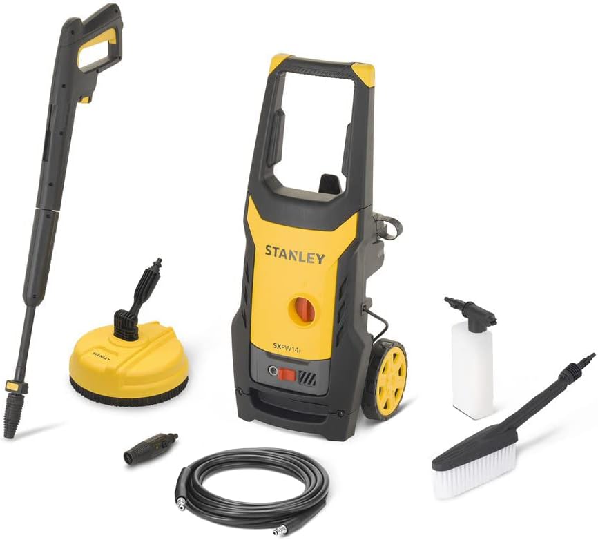 Stanley - nettoyeur haute pression (Série SXPW) - 1400W, 110 Bar, 390 l/h - avec patio cleaner et brosse - SXPW14PE