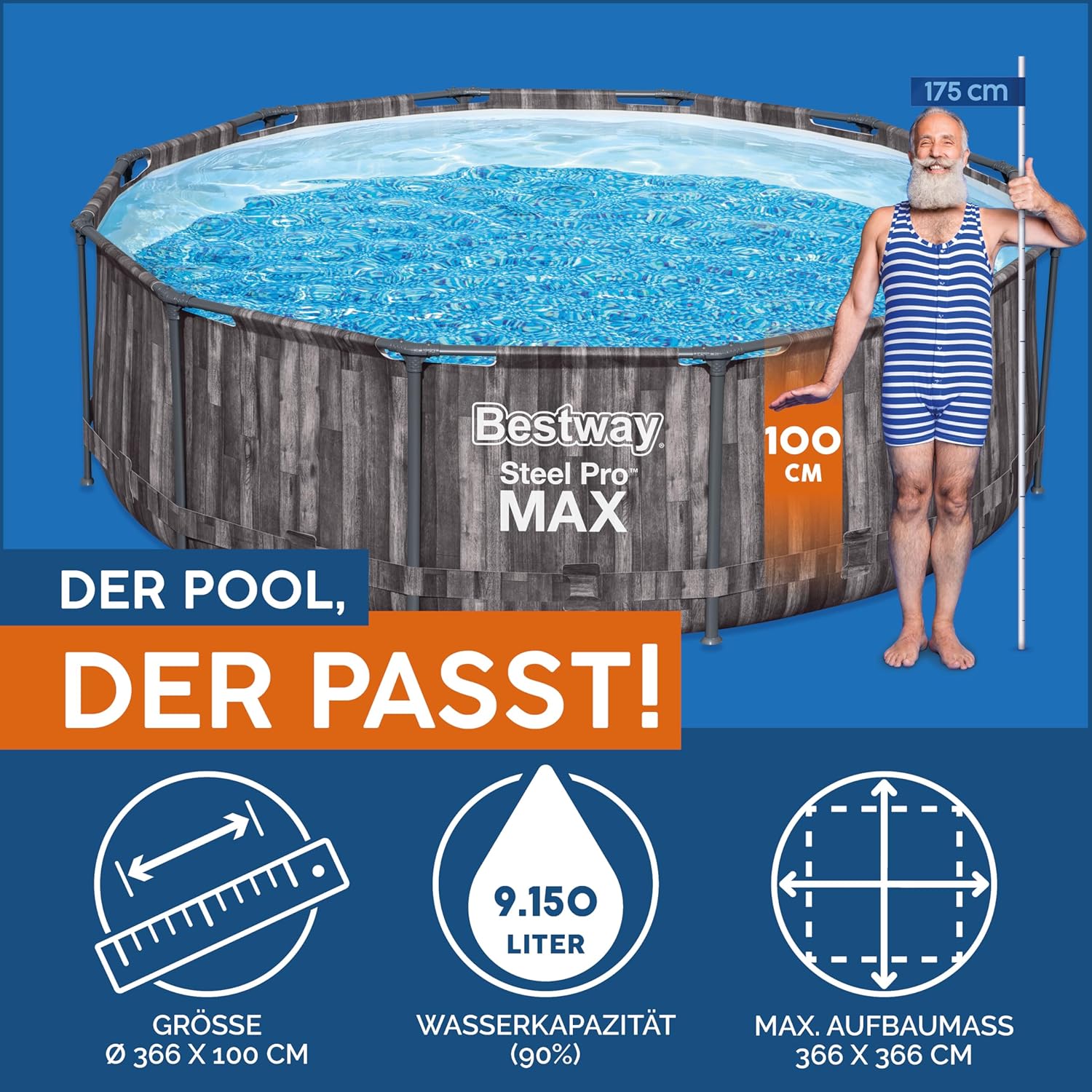 Bestway Basen stelażowy Steel Pro Max 366cm 16w1 (5614X)