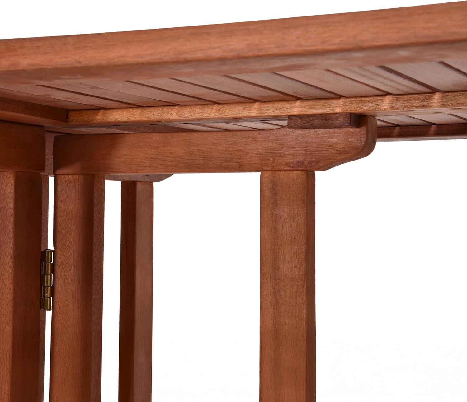 Spetebo - Table de balcon rectangulaire 120x70cm - bois d'eucalyptus FSC, pliable