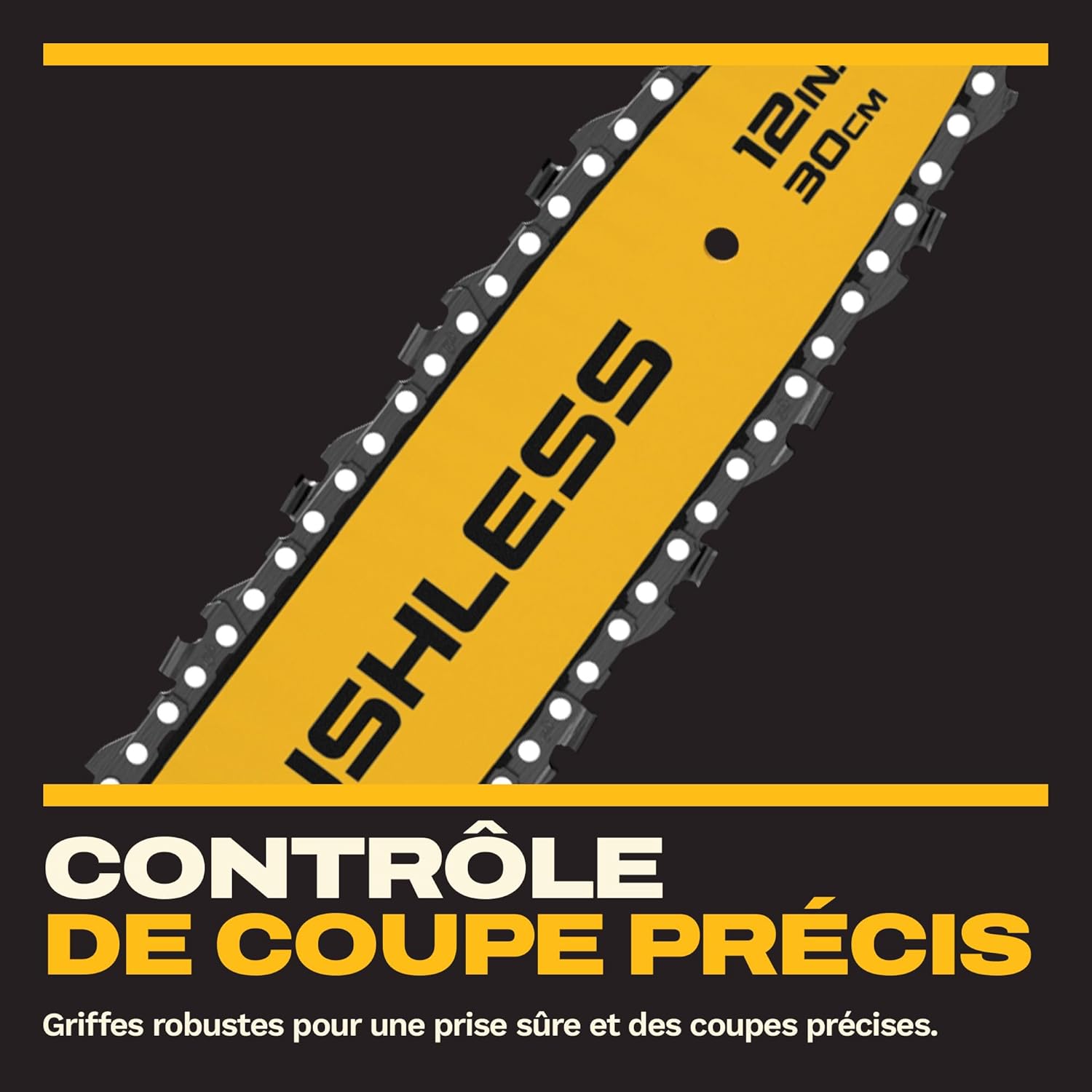 DEWALT - tronçonneuse XR 18V - lame 30cm, brushless, compacte - DCMCS565N-XJ