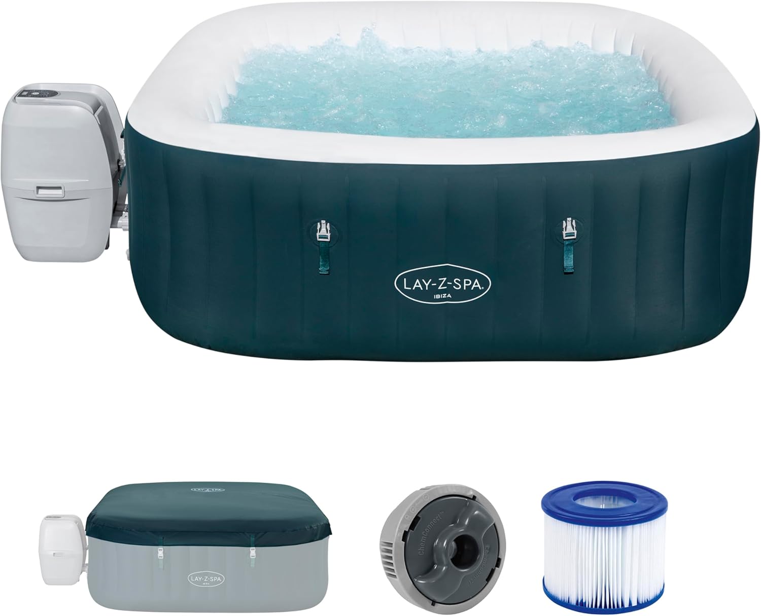 Bestway - Ibiza EnergySense AirJet série - 1,80x1,80x0,66m - spa carré 6 places