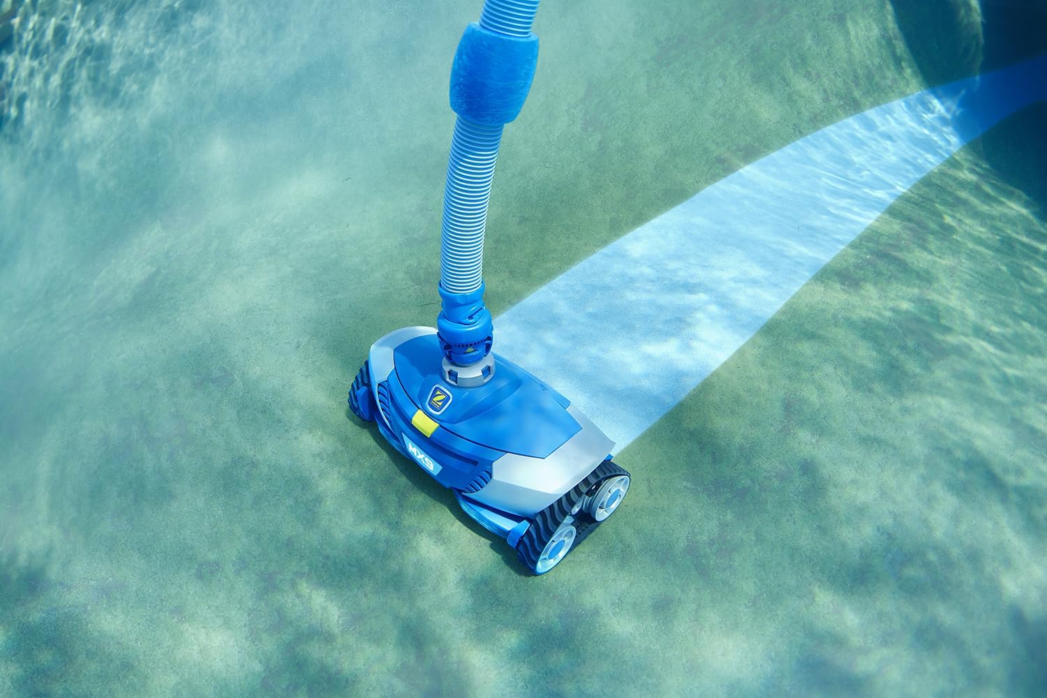 Zodiac MX9 WS000033 - Nettoyeur Automatique pour piscines jusqu'à 12x6 m. Piscines enterrées ou Hors Sol à parois rigides. Brossage cyclonique. Système de Traction par Courroies. Nettoie Fond, parois