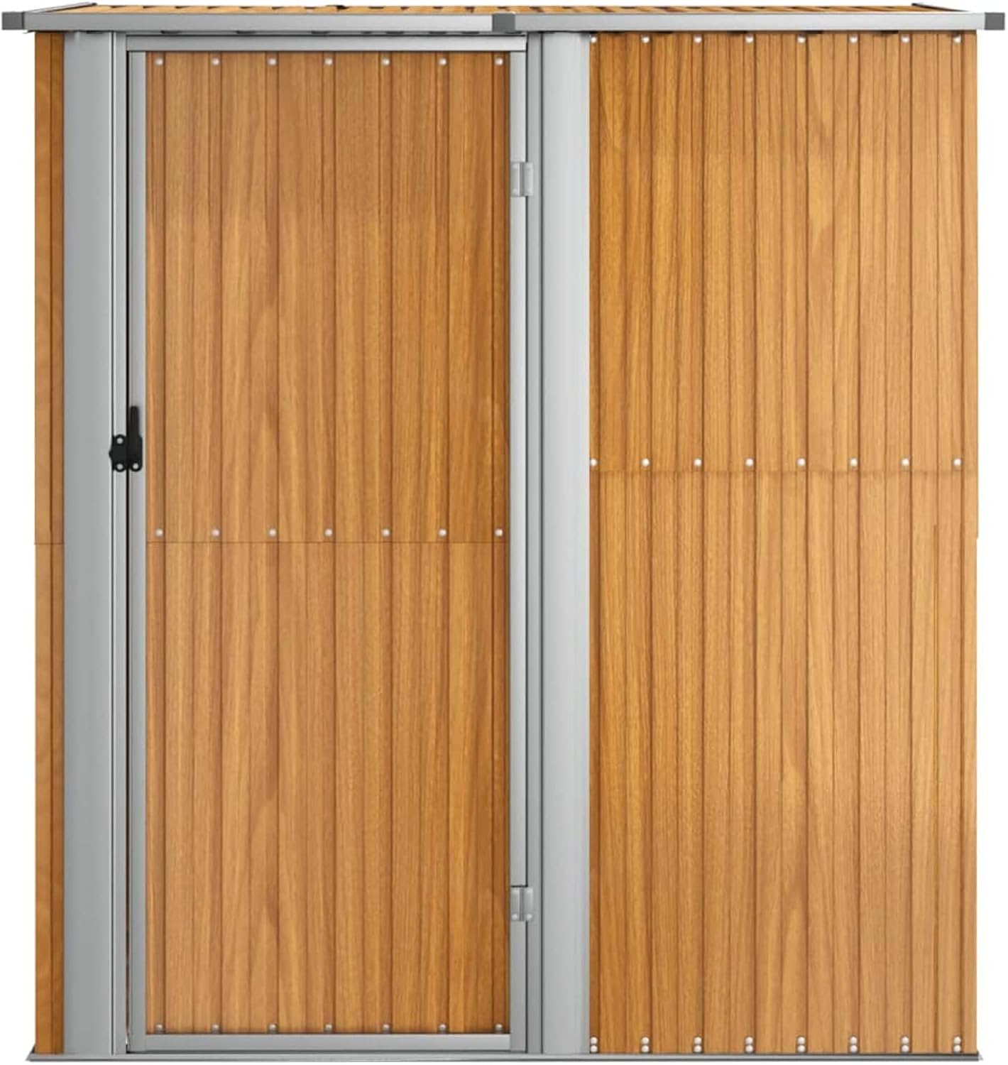ShGaxin - abri de jardin extérieur acier galvanisé marron 180,5x97x209,5 cm
