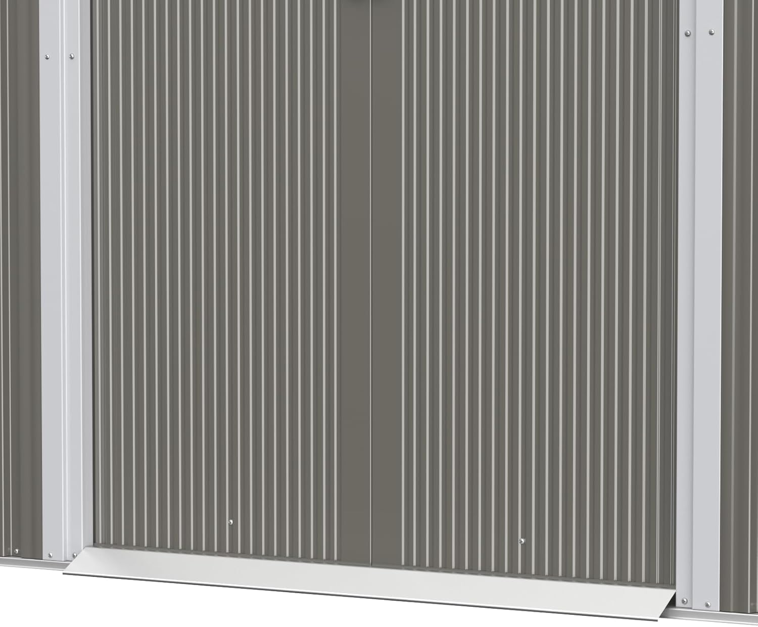 RELAX4LIFE - Abri de jardin acier 260x206,5x108cm, double porte, toit appentis, KX7293PK+FR