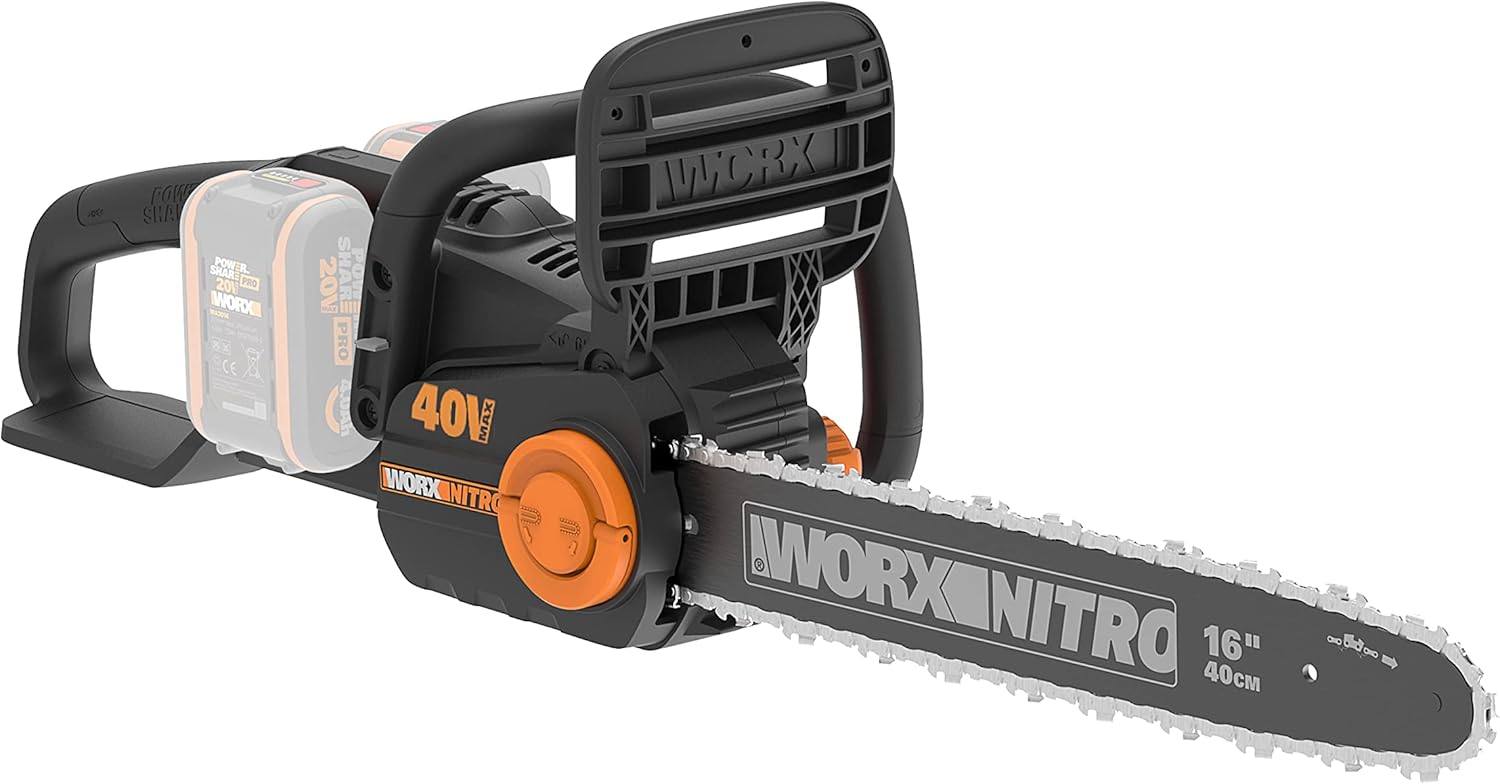 WORX - tronçonneuse Brushless 40 cm - 40V, 18 m/s, autolubrification, tension auto chaîne - WG385E.9