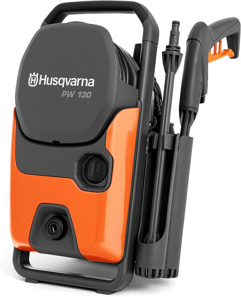 Husqvarna - PW 130 - 130 Bar, 465 L/h, pompe métal, tuyau 6 m, pulvérisateur mousse