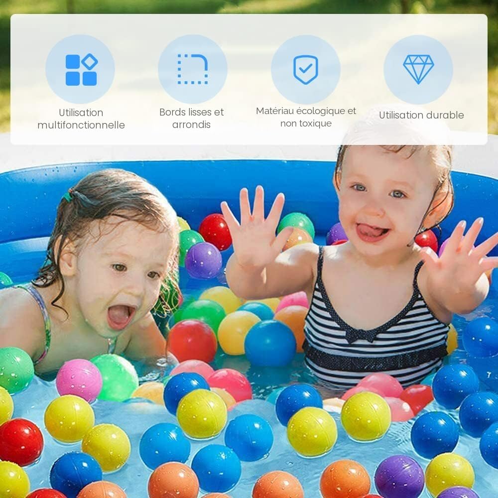 GALAXYER - Piscine gonflable 3 anneaux - 205x125x45 cm - usage intérieur/extérieur