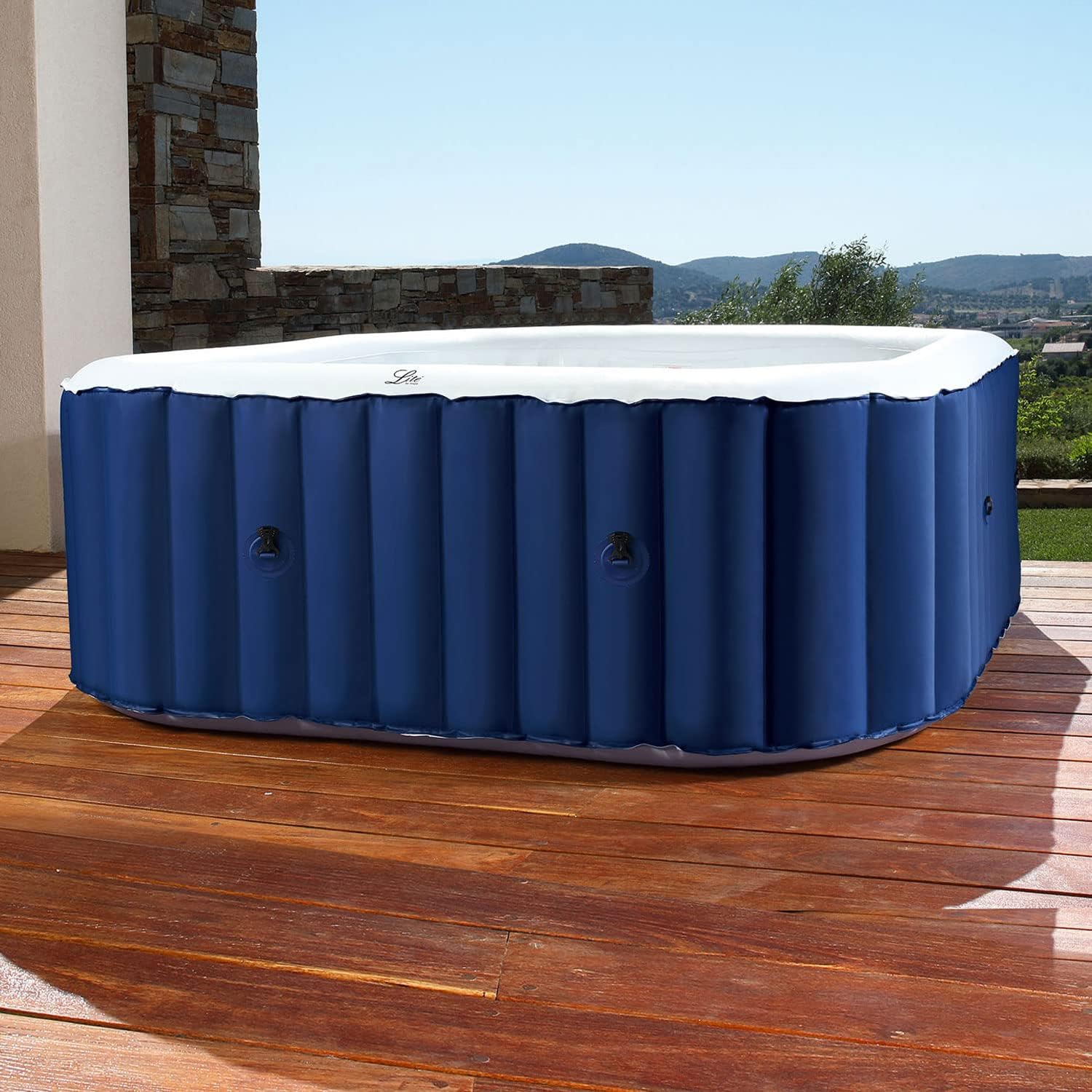 Happy Garden - Spa gonflable Alpine 4 places - carré - confort et relaxation