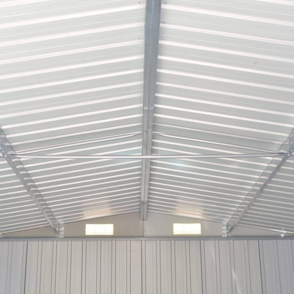 vidaXL Abri de jardin structure extérieure terrasse balcon pelouse cour garage auvent construction outil stockage hangar maison métal vert