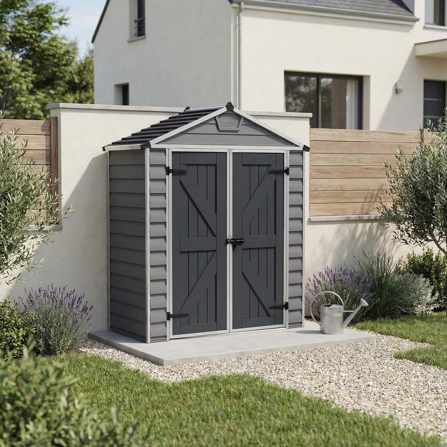 Canopia by Palram Abri de Jardin en Kit Skylight 1.7m², Cadre en Aluminium, Panneaux en Polycarbonate, Gris