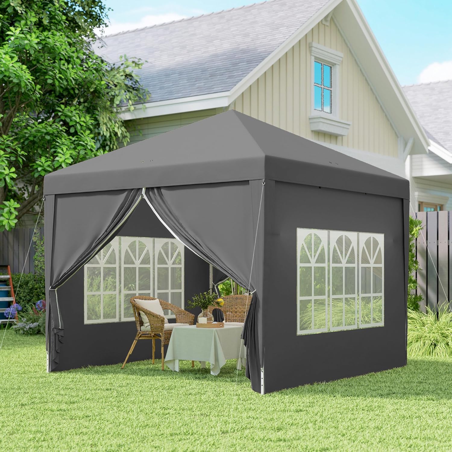Outsunny - tonnelle pliante série Pop-up - 3x3m - 4 parois amovibles, sac de transport