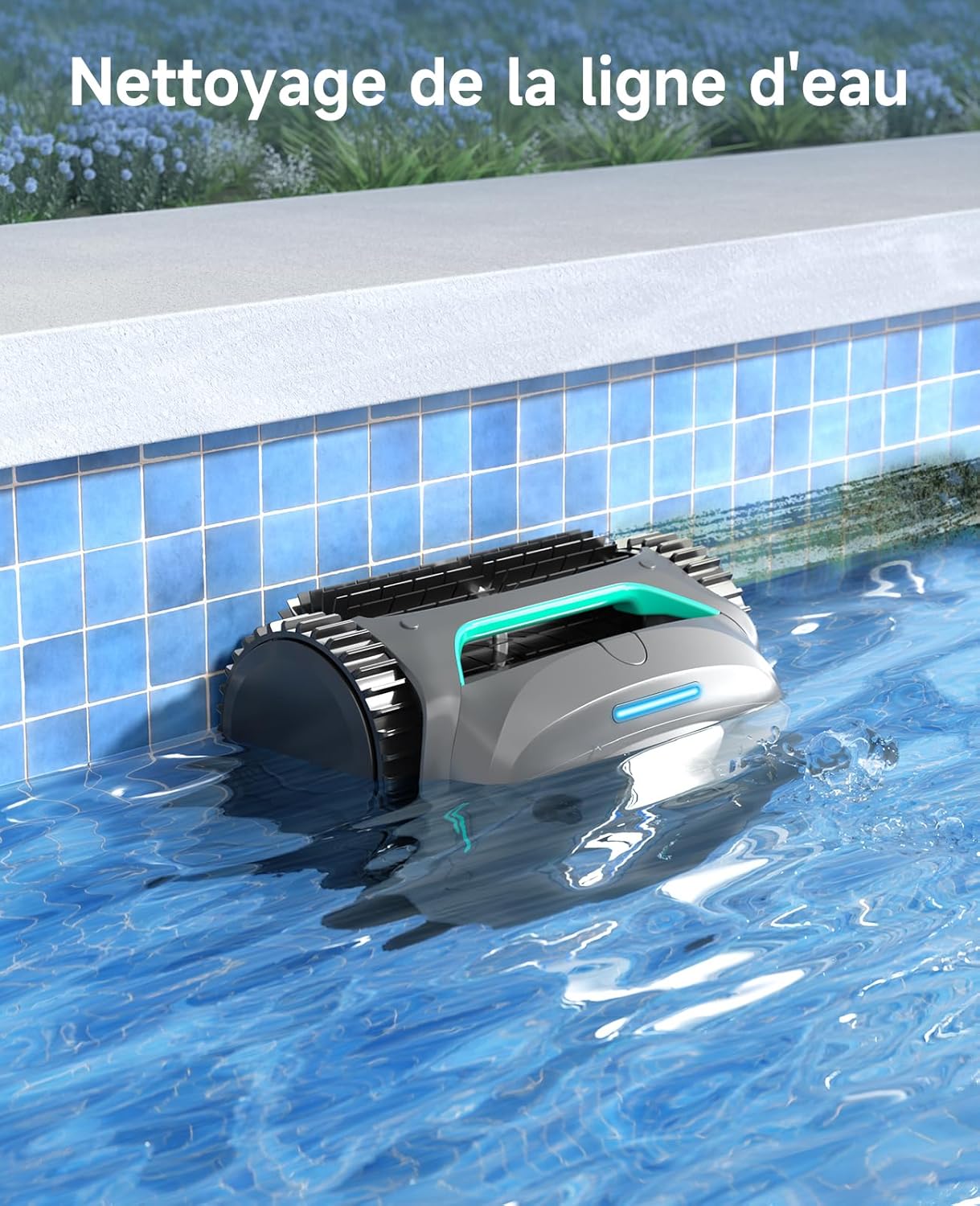 WYBOT - C2 - pour piscines 150㎡ - double filtration, 3 moteurs, 180min, fond & parois