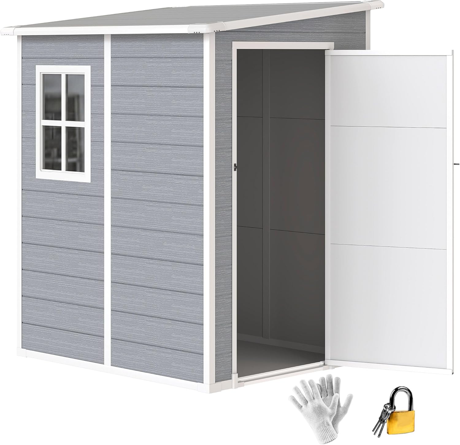 Outsunny - Abri de jardin 1.54m² - porte verrouillable, fenêtre, aération - 122x149x192/177cm